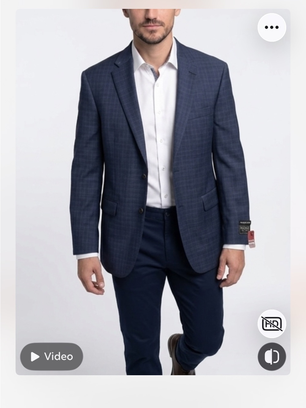 Jos. A. Bank Navy Plaid Sport Coat Blazer